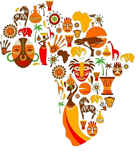 Africa map of people